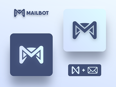 Logo Design for NEAR MailBot app bot branding crypto graphic design logo vector