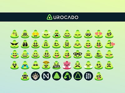 Aurocado Emoji aurora avocado crypto design emoji graphic design ui vector