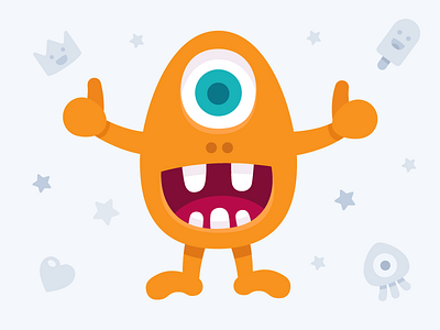Happy monster fun happiness happy happy monsters illustration monsters optimistic smile