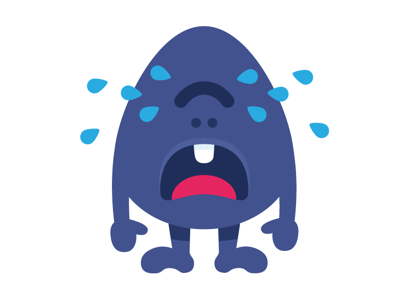Crying monster by Happy Monster Club on Dribbble