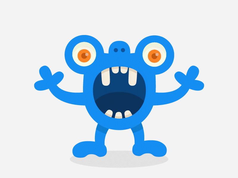 Jumping monster animation art branding character design gif hellow illustration jumping monster monster club vector
