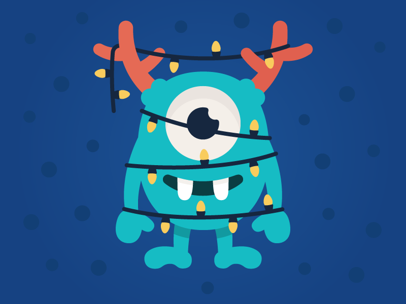 Christmas monster by Happy Monster Club on Dribbble