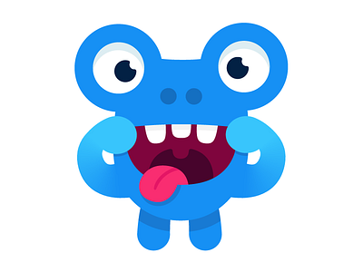 Playfull monster art branding character design illustration kid monster monster club playfull smile toung vector