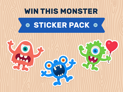 Monster sticker pack art branding character contest design illustration monster monster club sticker pack stickers vector win