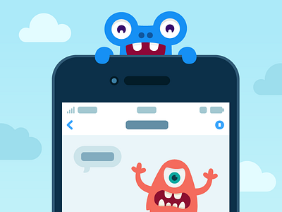 iMessage monsters character design icon icons illustration imessage message monster monster club stickers vector