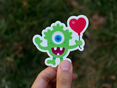 Loving monster character cocktail colorful costom stickers illustration image laptop mock up monster monster club product stickers