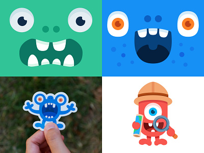 2018 - Monsters everywhere art branding character colorful design eyes illustration monster monster club stickers vector