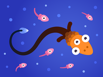 Mommy monster art character design fish illustration jelly jellyfish monster monster club mother ocean vector