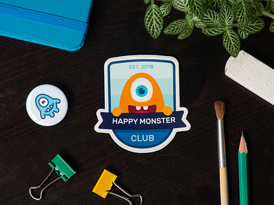 Monster club badge badge badges brand branding custom customer design logo monster monster club sticker vector