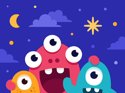 Happy 2020 branding character design fireworks illustration monster monster club new year night sky smile vector