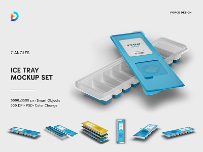 Ice Tray Mockup Set brand mockup branding cocktails container container mockup cooling design ice kitchen mockup kitchen utensils logo mockup objects packaging mockup plastic plastic container plastic container mockup product mockup tray water container