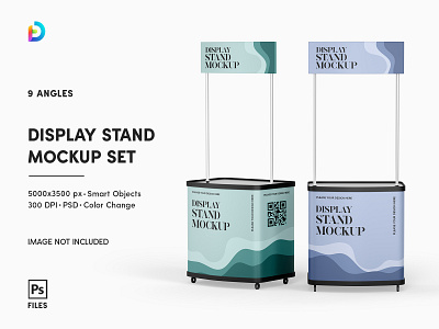 Display Stand Mockup Set office realistic mockup