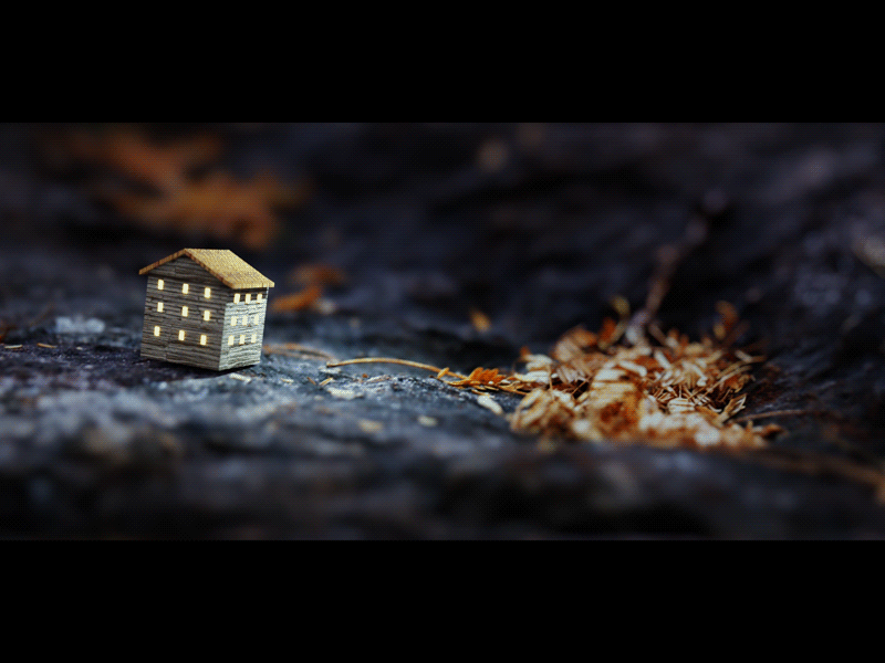 The Creeping House 3d blender camera projection motion graphics