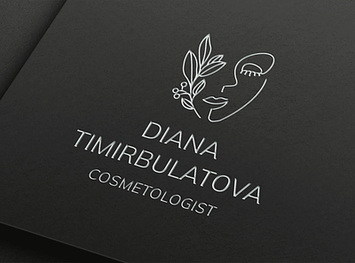 Logo for cosmetologist Diana Timirbulatova beauty branding cosmetology graphic design logo