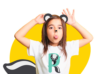 Skunk t-shirt animals branding character design graphicdesign illustration kids lifestyle logo t shirt design t shirt illustration typography vector illustration