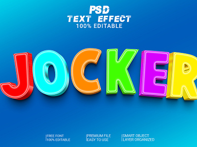 Jocker 3D Text Effect 3d 3d text 3d text effect 3d text style design graphic design jocker jocker 3d text jocker text effect text effect text style