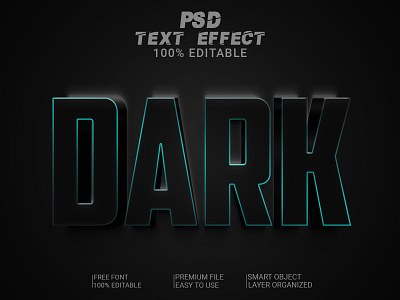 Dark 3D Text Effect