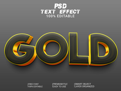 Gold 3D Text Effect 3d 3d gold 3d text 3d text effect 3d text style design gold gold style gold text gold text effect graphic design text effect text style