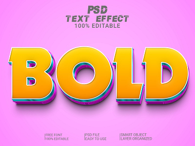 3D Text Effect Bold