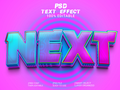 3D Text Effect Next 3d 3d style 3d text 3d text effect 3d text style design graphic design next next 3d text effect text effect text style