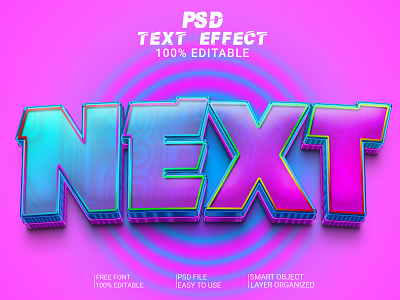 3D Text Effect Next