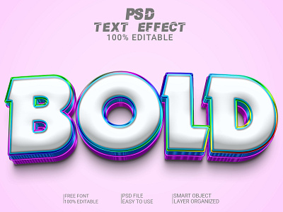 3D Text Effect Bold