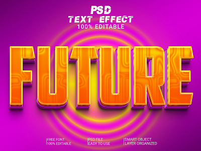 3D Text Effect Future