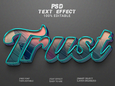 3d Text Effect PSD File Trust 3d 3d text 3d text effect 3d text style design graphic design illustration text effect text style