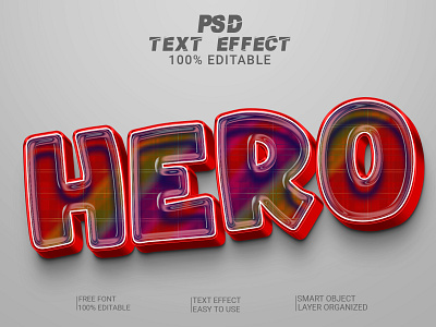 3d text Effect Psd File