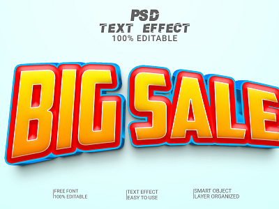 Big Sale 3D Text Effect