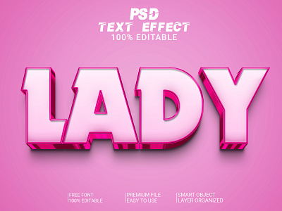 Lady 3D Text Effect 3d 3d text 3d text effect 3d text style design graphic design lady lady text effect text effect text style