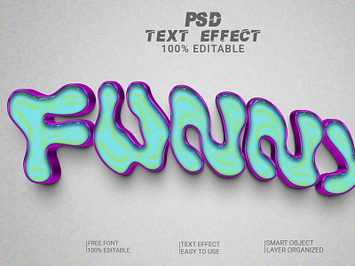 Funny 3D style psd text effect