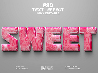 Sweet 3D Text Effect 3d 3d text 3d text effect 3d text style graphic design sweet text effect text style