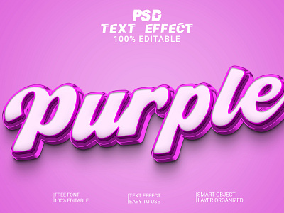 Purple 3D Text Effect