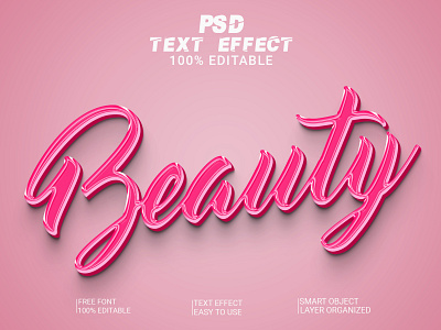 Beauty 3D Text Effect 3d 3d text 3d text effect 3d text style beauty beauty 3d text effect graphic design text effect text style