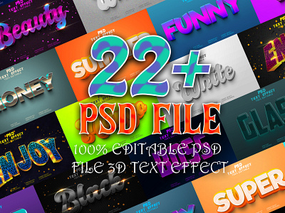 22+ 3D Text Effect PSD File