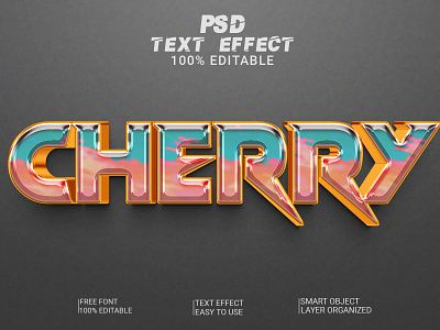 Cherry 3D Text Effect