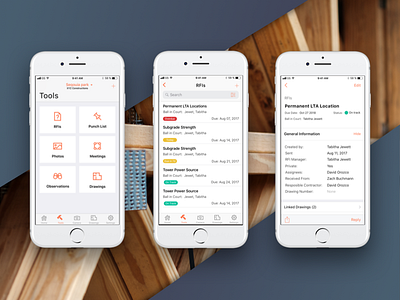 Procore iOS 2018 redesign brand clean design construction dashboard ios redesign tools