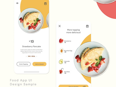 Food app ui design