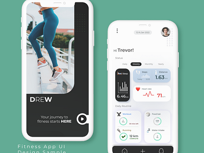Fitness app ui design