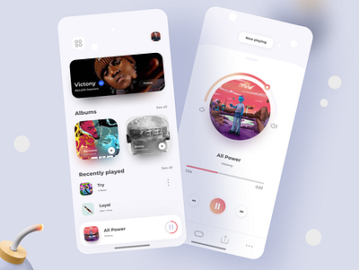 Music App UI graphic design ui