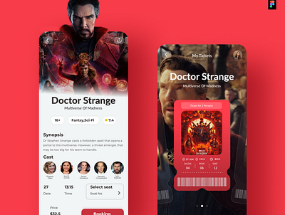 Movie theater UI design ui ux