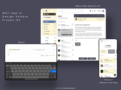 Mail app UI design ui ux