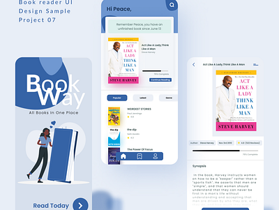 Book Reader Ui design ui ux vector