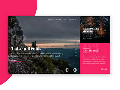 Travel UI clean color cool creative design minimal modern new typography ux ui website