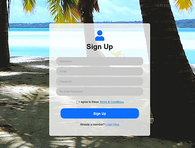 Registration Page design login design ui webpage design