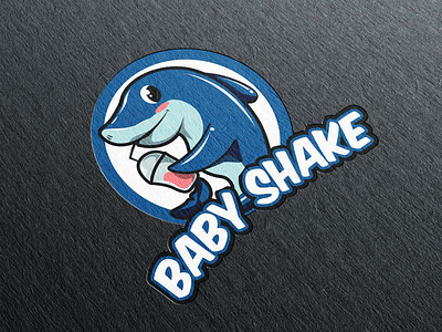 Baby Shake Fast Drink Logo branding design drink graphic design illustration logo shark logo