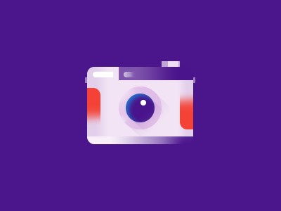 Camera camera gradient icon purple red retro transparency