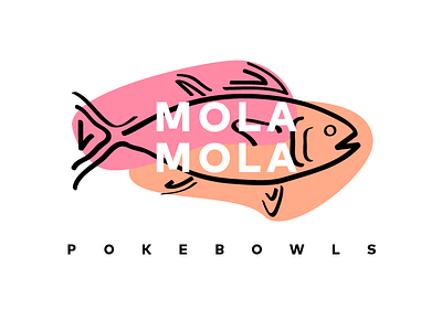 Mola Mola Concept brand branding concept design drawn fish hand illustration illustrator logo poke restaurant
