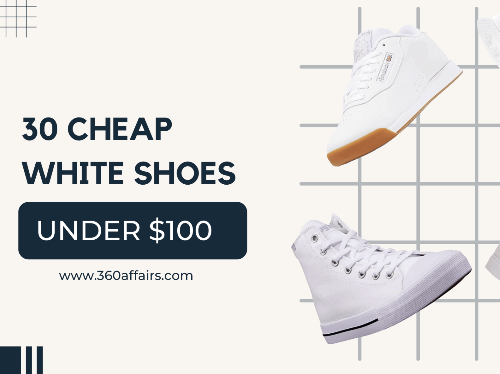 30 Cheap White Shoes Under 100 by 360Affairs on Dribbble